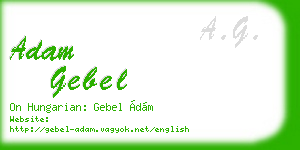 adam gebel business card